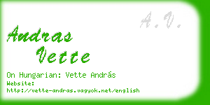 andras vette business card